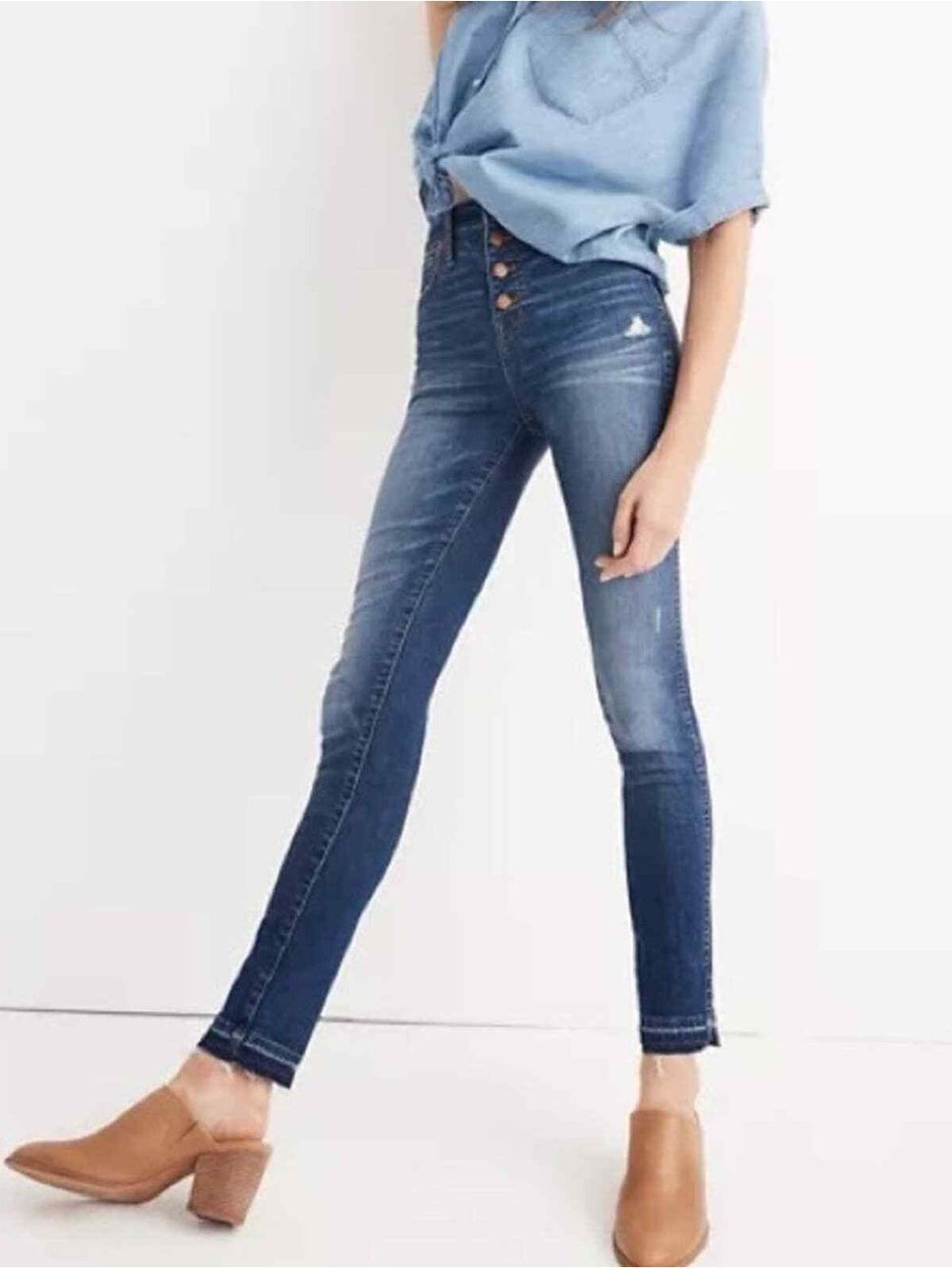 Madewell 10" High-Rise Skinny Jeans: Drop-Hem Edition